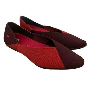 Stylish Red and Burgundy Women's Flats